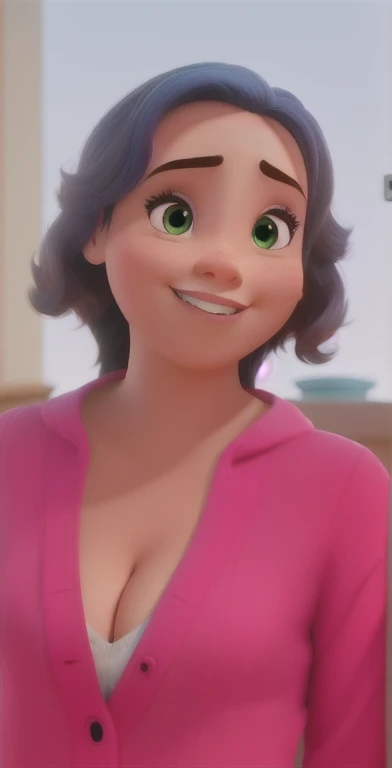 Uma mulher estilo disney pixar, em um ambiente de padaria, alta qualidade, melhor qualidade