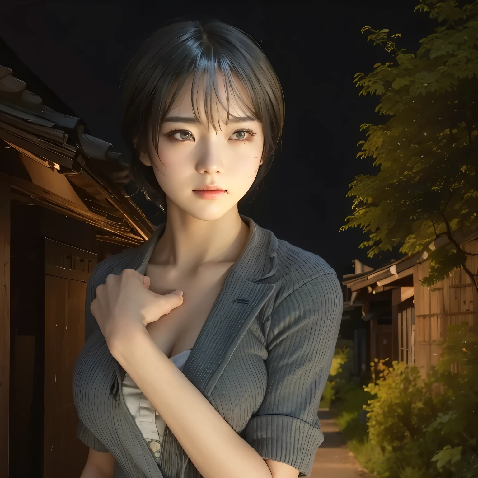 (Detailed CG、Unity、8K Wallpaper)、(Very delicate and beautiful)、(masterpiece)、(highest quality:1.2)、(超A high resolution:1.3)、(Beautiful realistic Asian),Beautiful lighting、Perfect Lightning、Realistic Shadows、Fine skin、Very detailed、Detailed face and eyes、Realistic eyes、Sharp pupils、Huge , In the classroom、School、sunset、Beautiful Face、Blurred Background、(Japanese women)、Glowing Skin、Side Up、Beautiful black hair、Blunt bangs、Japan High School Sailor Uniform、Pleated mini skirt、Frowning, ((Tabletop, highest quality)), (Glowing Skin), Cinematic lighting, Physically Based Rendering, Award-winning, Highly detailed skin, Highly detailed face, Beautiful eyes in every detail, Carl Zeiss 85mm F/1.4, (Cowgirl:1.3), (cumin , On the chest and thighs), she&#39;To a very cute  , (Brown Hair, Very Short Hair, Open your eyes, Round face), Big cleavage, (Sailor blouse, I pulled up my pleated skirt myself:1.3), Watching from afar, (Spread your legs, Thigh Focus),photograph、