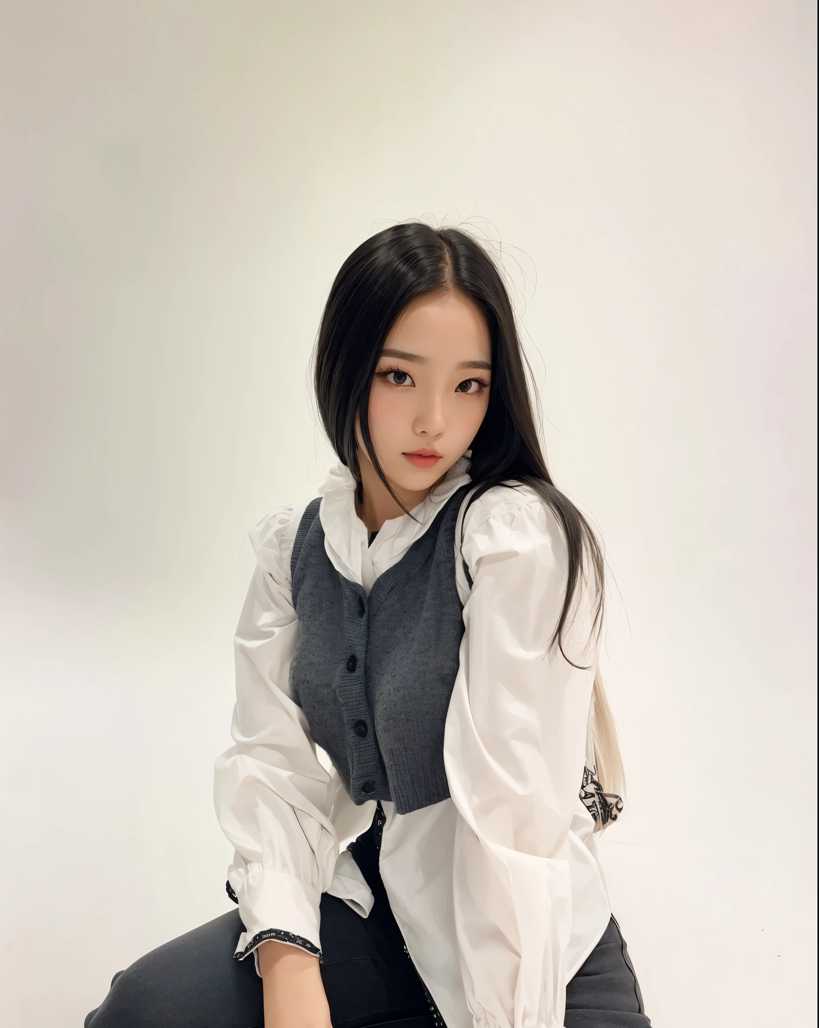 Hay una mujer que posa para una foto, hermosa joven coreana, joven y adorable rostro coreano, hermosa joven coreana, hermosa mujer surcoreana, Young cute pale asian face, preciosa cara delicada, muchacha coreana, preciosa modelo china, pale korean adorable face, maquillaje popular de corea del sur, ulzzang, maquillaje coreano popular
