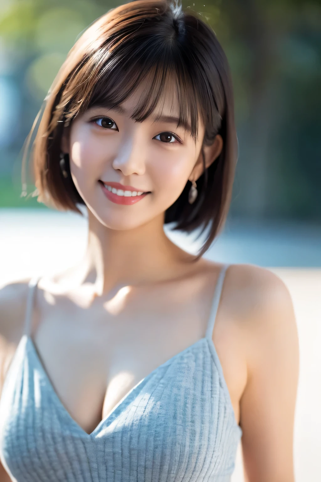 One Girl, (Wear stylish spring clothes:1.2), (Beautiful Japanese idol portrait photos),
(Simple light color background:1.3), 
(RAW Photos, highest quality), (Realistic, photo-Realistic:1.4), masterpiece, 8K Portrait,
Very delicate and beautiful, Very detailed, 2k wallpaper, wonderful, In detail, Very detailed CG unity 8k wallpaper, 
Very detailedな, High resolution, 
Soft Light, Beautiful detailed girl, Very detailed eyes and face, Beautiful and sophisticated nose, Beautiful details,
Cinema Lighting, Perfect Anatomy, 
Slender body, Flat Chest, Semi-short hair, Parted bangs, Bokeh, Dynamic Angle, A light smile,