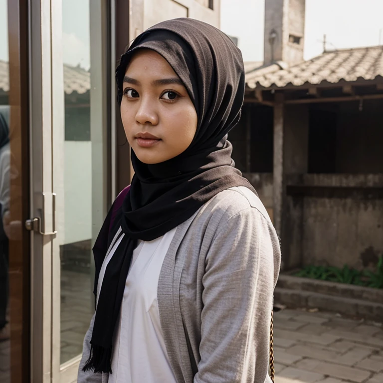 indonesian girl, normal pic, instagrammable style of pic, hijab