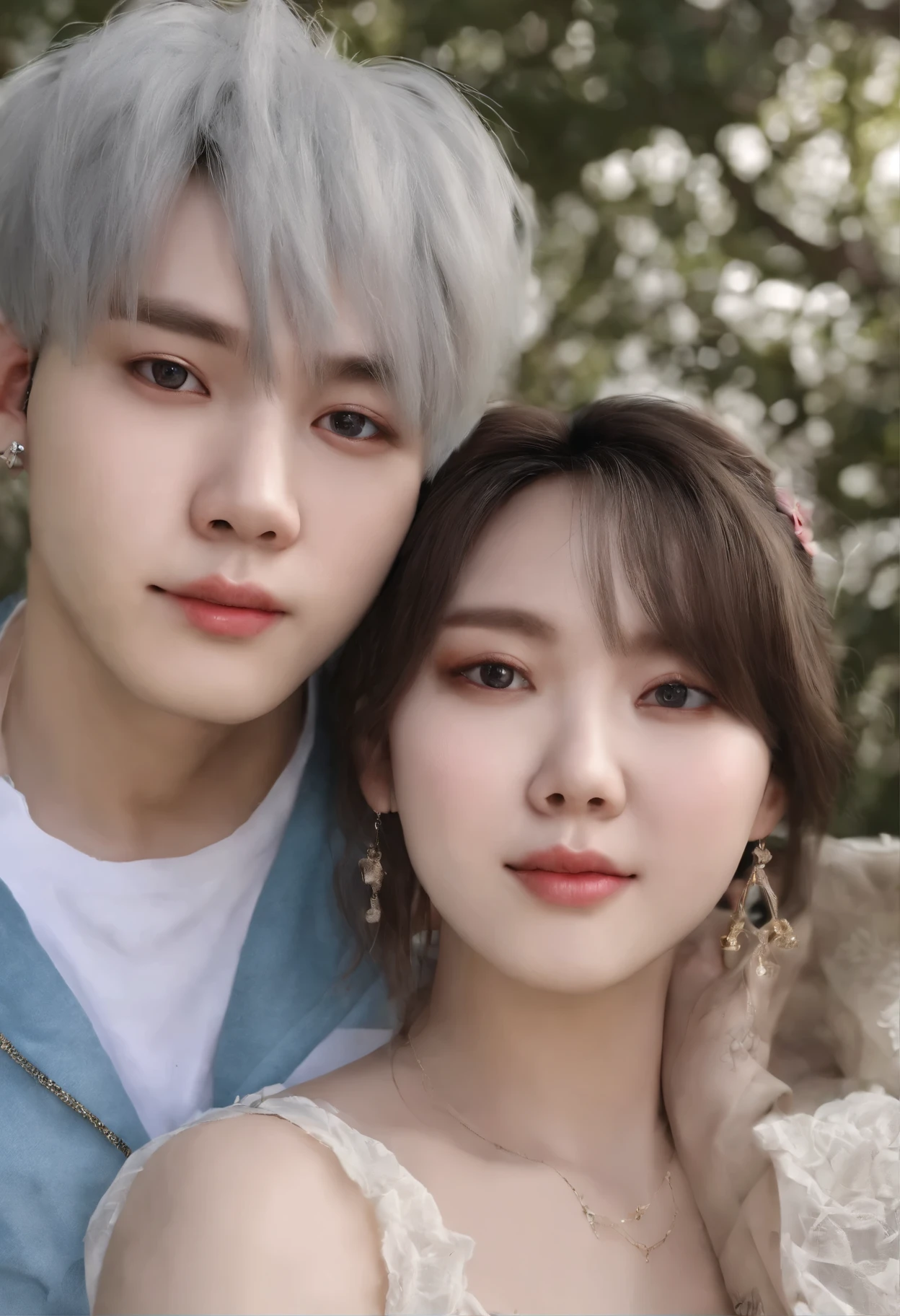 Imagen de yoongi de bts con su esposa 