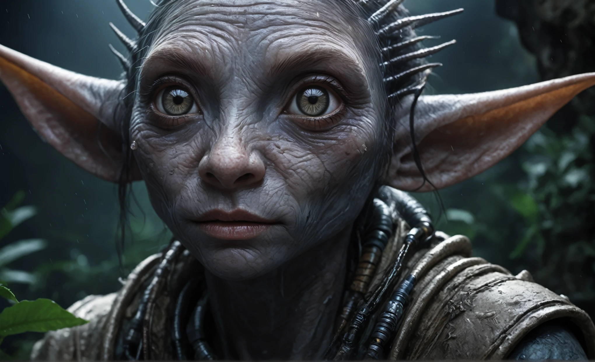fullb body shot,beggar niobium Manganite The Alien Entity,native italian babychild, wants eat,survival in criminal city of future,Cinematic,soft colors, Technicolor,natural skin textures, hyper realism, hyper detailed,Extremely detailed,High contrast,Masterpiece,Realistic,Ultra Detailed, intricate details,realistic humid leather,extremly intricate,Epic Realistic, cinematic style,irina yermolova,high contrast,hdr,extremely detailed, [deep night landscape],masterpiece, intricate details, eyes extremely detailed, high detailed eyes,8k resolution,retina, Nikon Z9,China,Songbird,orc,Li River in Guangxi Zhuang of China,Pisces, pointed ears，perfect, Elf，transition between two art styles, Double contact, X-ray, Creative, vivid light, fantasy, Abstract, Surrealism, super detailed, high resolution, stop:35;
