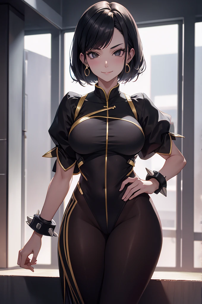 raios de luz,juri han,belo corpo,mulher jovem,short black hair , badass , colan,May,coxas torneadas,Evil Smile,juri han,chifres de cabelo,detalhes do corpo,low yellow lighting,raios de luz belo corpo detalhado,coxas
