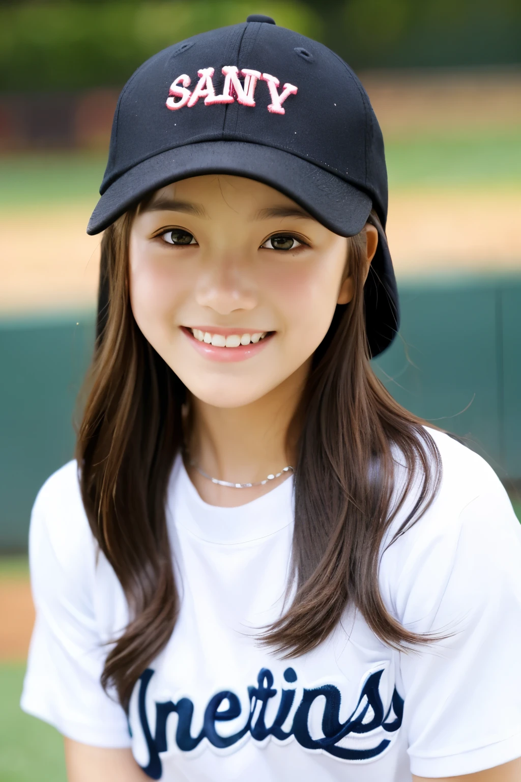 、Baseball hats、cute、Beautiful eyes、smile、Sparkling、shine、
