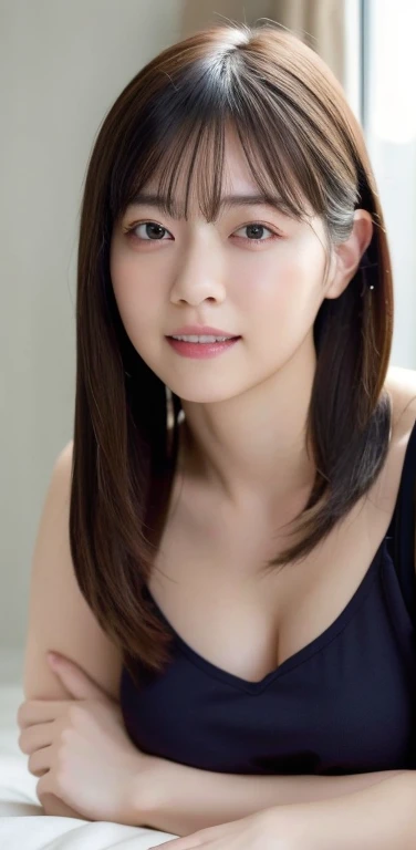 (8k), (highest quality: 1.2), (Realistic), (Realistic: 1.37), Ultra-high resolution, 1 girl, Head to knee photo、cute, smile, Mouth closed, Beautiful details, Beautiful Nose, whole body, Wet Hair, Giant Dulcefo, pork, , Large Breasts、Saggy breasts、Soft Breasts、Voluptuous thighs、Odd Eye、Heterochromia iridis