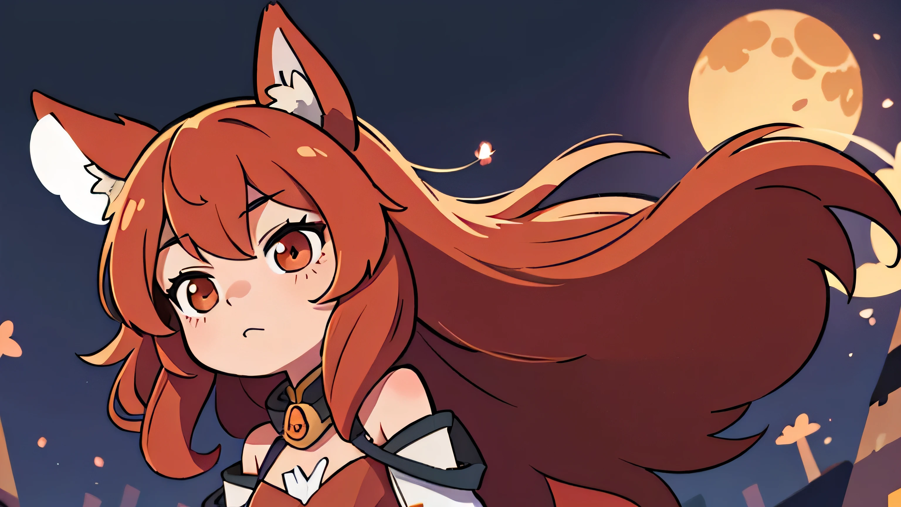 1girl, holo, wolf ears, wolf tail, cute, beautiful, sexy, detailed, good anatomy, good quality, good graphics, anime