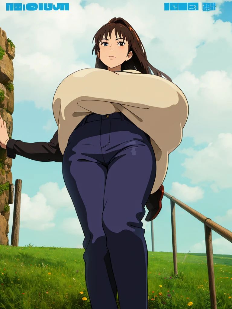 high quality photo of a woman, detailed face, <3, over head view, short, oppai ratio, anime, long legs, long hair, huge breasts