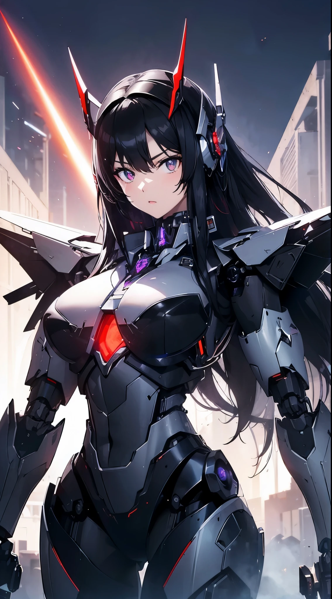 Machine eyes glowing red