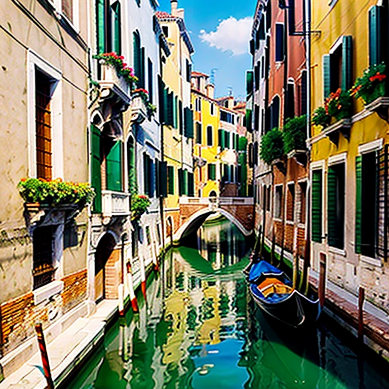 Realistically、streets of venice, Italy、Realistic