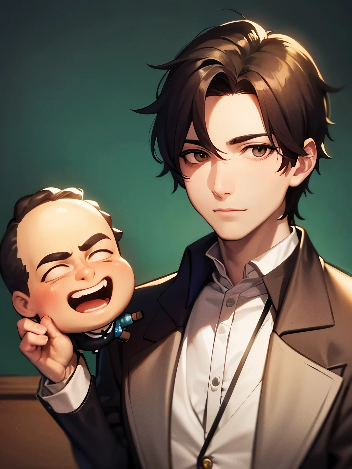 Author Mário Faustino in caricature