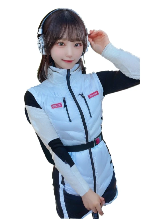 ((Detailed face, Professional photography)),
Ultra-high resolution, (Realistic: 1.4), RAW Photos, highest quality, (PhotoRealistic Stick), concentrate, Soft Light,masterpiece, highest quality, Very detailed, 8K,
BREAK
(arms behind back):5,(arms up behind):1,
(black sleeves):10,(black long tightfit sleeves)
BREAK
(headphone):10
(metallic gray astrovest),
(metallic luster mirror finish astrovest):2,belt,
BREAK
blush:3,smile,look at viewer,(Blunt bangs),(black hair):2,(long hair):1.3
(drooping eyes),(Young Face),
BREAK
Portrait,(solo),1girl,(Caucasian):10,(android girl):1.4,Plump:0.7,
((25 years old)), ((Japanese)),
BREAK
(hidden hand):10,
BREAK
(Written boundary depth,futuristic space station,,space station,Bomi,neotech,bing_astronaut