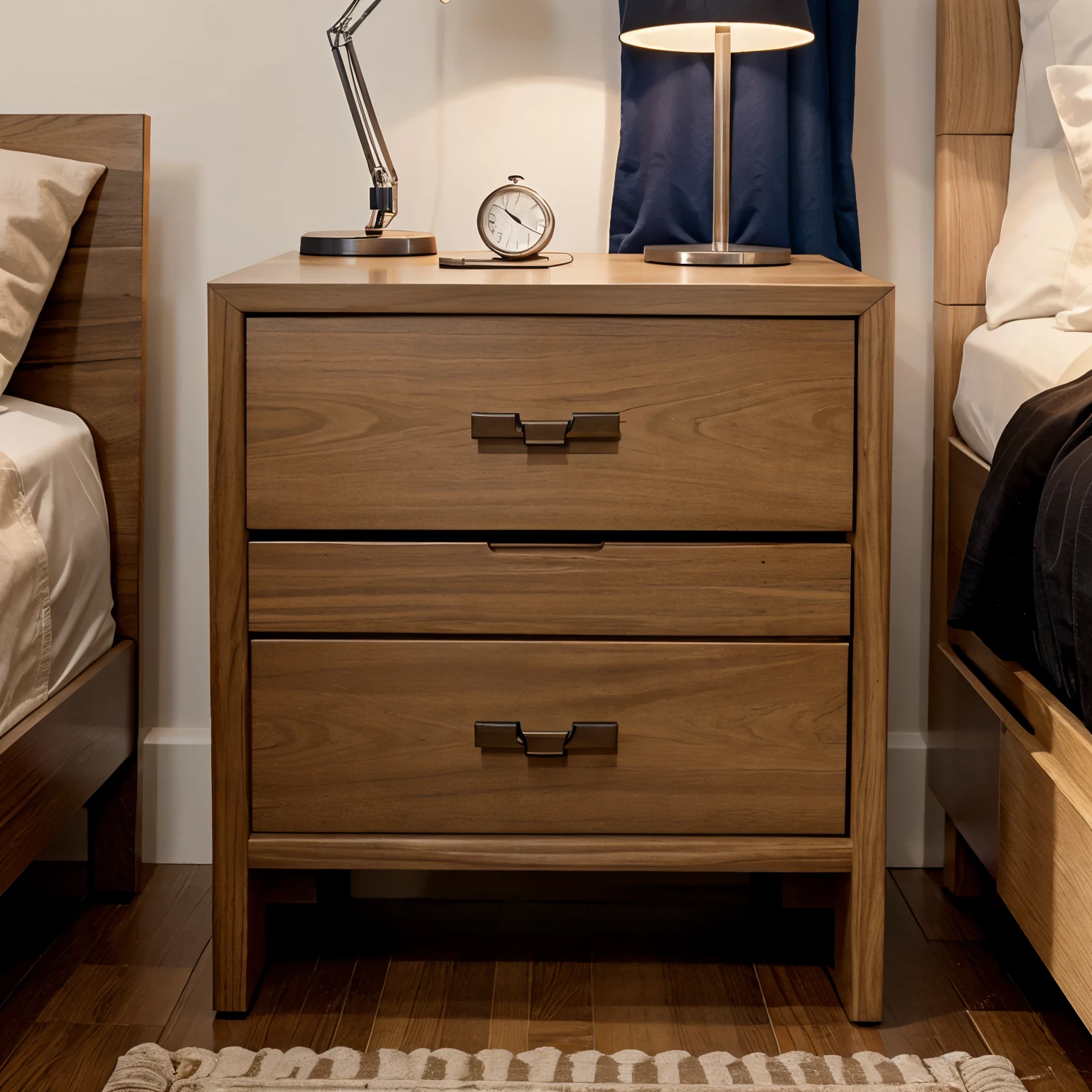 Nightstand with unusual design in its structure 