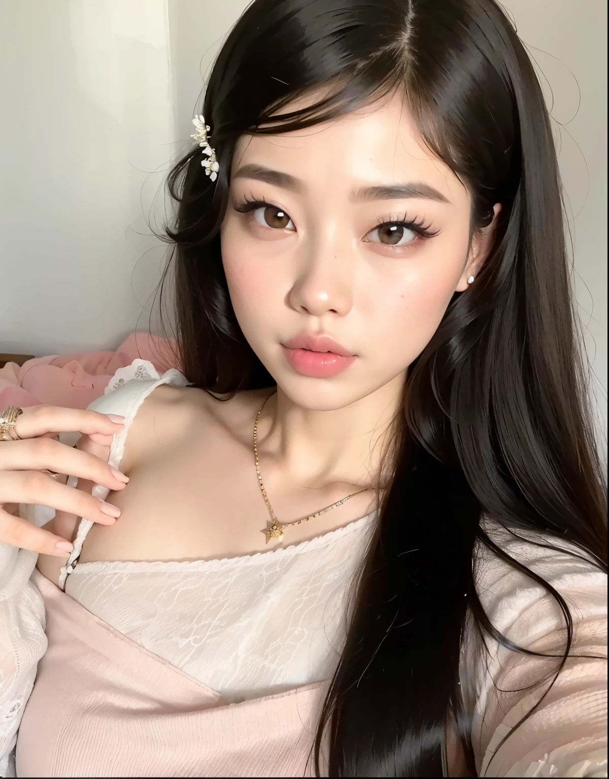 magnificent korean woman best quality, obra-prima, perfeita como Jennie Kim, rosto bonito, (Foto realista: 1.3), (pele altamente detalhada: 1.2), 8k HD, dslr, alta qualidade, high resolution, 4K, 8k, Best proportion, quatro dedos;, (realista: 1.3), bonito 1, a maior qualidade, a mulher Asian mais perfeita do mundo, so beautiful surreal features, nenhum defeito, (8k, Foto CRU, melhor qualidade, obra-prima: 1.2), (realista, foto-realista: 1.37), ultra-detalhado, ultra alta res, 1 , olhando para o espectador, belo rosto detalhado, Beautiful lips, estreito, (cintura fina: 1.3), camisa, pele bonita detalhada, textura da pele, cabelo flutuante, professional lighting, magnificent woman, Asian woman, mulher Asian mais linda do mundo, a mulher dos sonhos, Asian, Lulu Chen, linda modelo chinesa, dilraba dilmurat, Qifenglin
