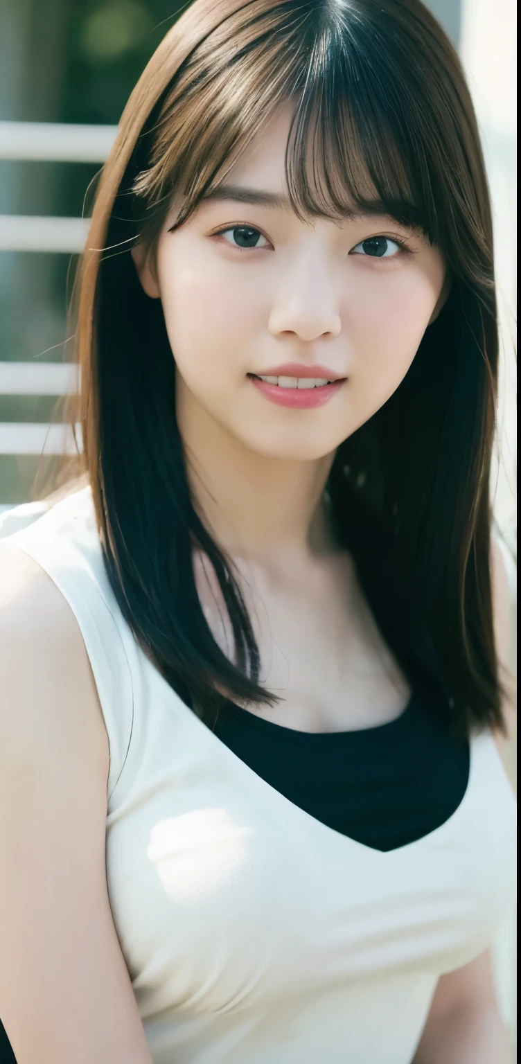 (8k), (highest quality: 1.2), (Realistic), (Realistic: 1.37), Ultra-high resolution, 1 girl, Head to knee photo、cute, smile, Mouth closed, Beautiful details, Beautiful Nose, whole body, Wet Hair, Giant Dulcefo, pork, , (Large Breasts)、Saggy breasts、Soft Breasts、Voluptuous thighs、Odd Eye、Heterochromia iridis