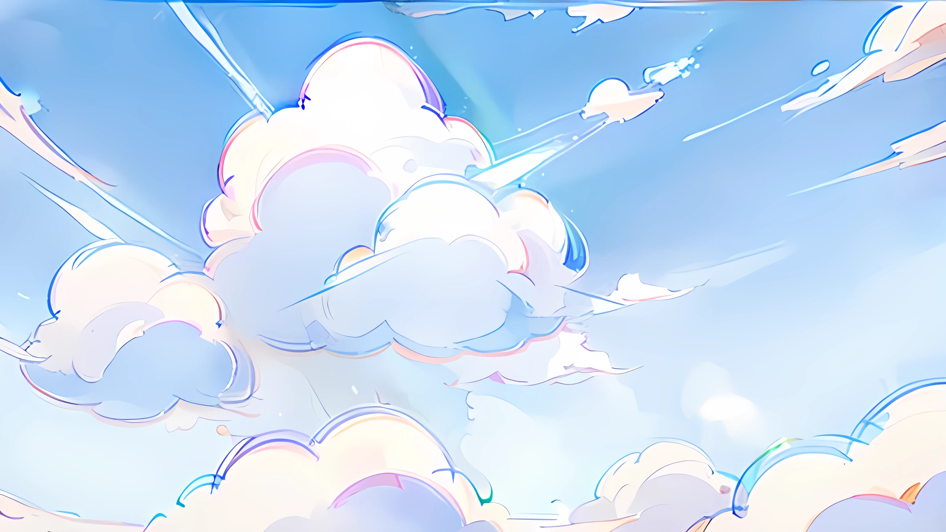 Blue sky with clouds  style