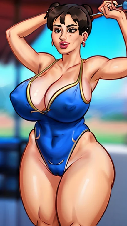 seios grandes, ancas grandes, Tiro de corpo inteiro, mature mother, Coxas voluptuosas, Uma vaca, Mulher madura sedutora, corpo perfeito, modelo plus size, terno de marinheiro, usando salto alto,Uniforme de minissaia, ChunLi,