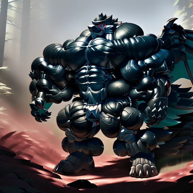 (gigantic muscles), 8K, Masterpiece, highres, Detailed head, Detailed Body, full body, Detailed abs, wearing crNanosuit, big muscle (pecs, triceps, traps) unusually developed muscular body,
body full of huge muscles.
pectorales enormes. Exaggeratedly huge muscles. Gigachad Muscular, gigantic muscles, Colossal giant NANOSUIT over a battlefield, The claws are sharp, Sharp teeth, Spread wings, have big wings. nj5furry, Animal paws, tcastle,