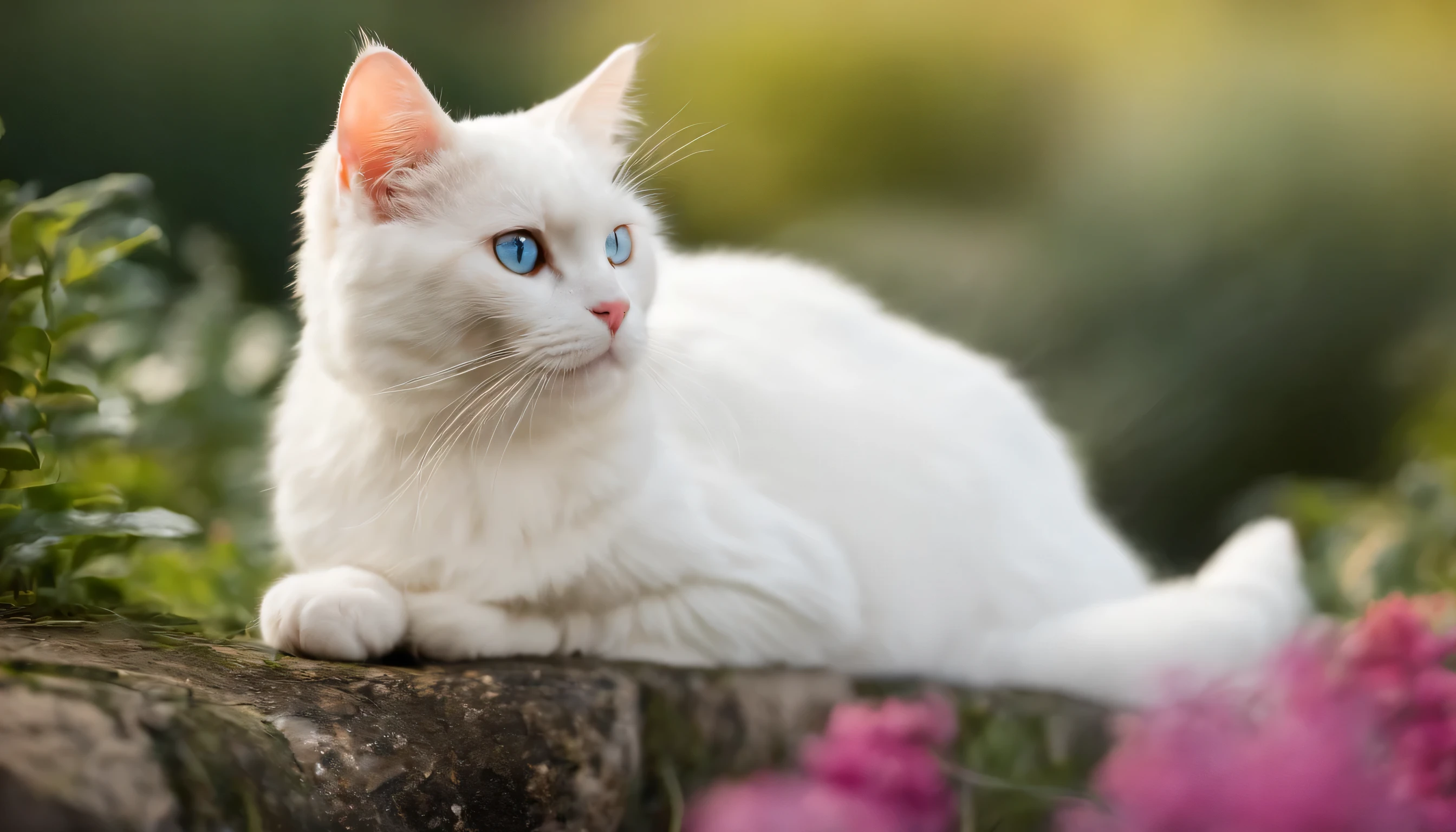 Cute cat,colorful,white cat,funny style,Background with charming colors