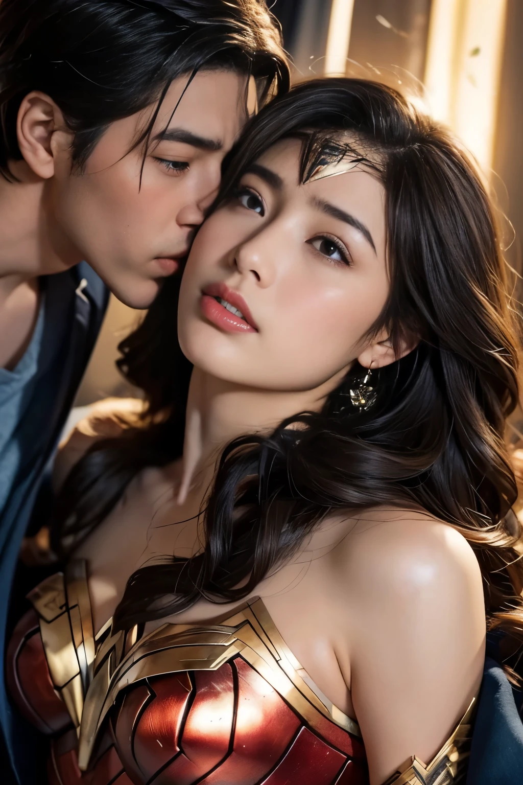 私はWonder Womanです、完璧なWonder Womanの衣装,On all fours,押しDefeated,Defeated,A man mounts me、Hug from the front,お姫様Hugged,Hugged,Being strangled,You can hold it,Leaning on the man,Hugged,Can be lifted,Men lick my face with their tongues,The guys lick my head with their tongues,Men lick my hair with their tongues,My body is licked by men,sleeping face,Close ~ eyes,Open your mouth,Tired face,Face of Suffering,sleeping face,Being slapped in the face,Getting punched in the face,Fighting with men,Fight with the men,Surrounded by men,,Caught between the men,Being held back by men,Entanglement with males, Attacked by men,Brown Hair, masterpiece、beautiful girl、fine 目、puffy eyes、highest quality, 超High resolution, (reality: 1.4), Cinema Lighting,so beautiful、Beautiful Skin、(超reality的な)、(High resolution)、(8k)、(Very detailed)、(beautiful and fine 目)、(Very detailed)、 Detailed face、Diagonal bangle hair、Brown Hair、20-year-old、Wonder Womanのコスプレ,Wonder Woman