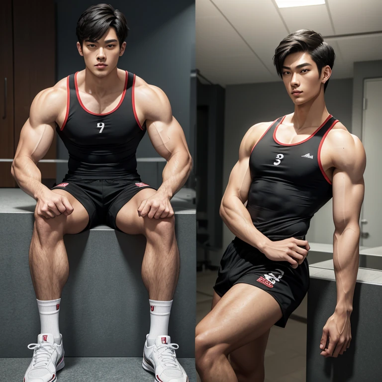 Uncensored,best qualtiy, 超高分辨率, (真实感:1.4), 2boy,,(Kpop idol), (aegyo sal:1)chineseidol,with short black hair,Physical Education Student,Abs,fullnude,The ,cool guy,Nike white socks,Running shoes ,The erection,It's big,nakeness,Masturbation,Homosexuality,Sex dynamic graph,musculature,Lewdness,lovemaking,kisses,Eat the ,Sexual ,onbed,Masturbation sexual ,gay