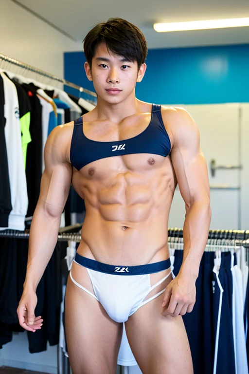 male Age 21 swimwear training room 筋トレ