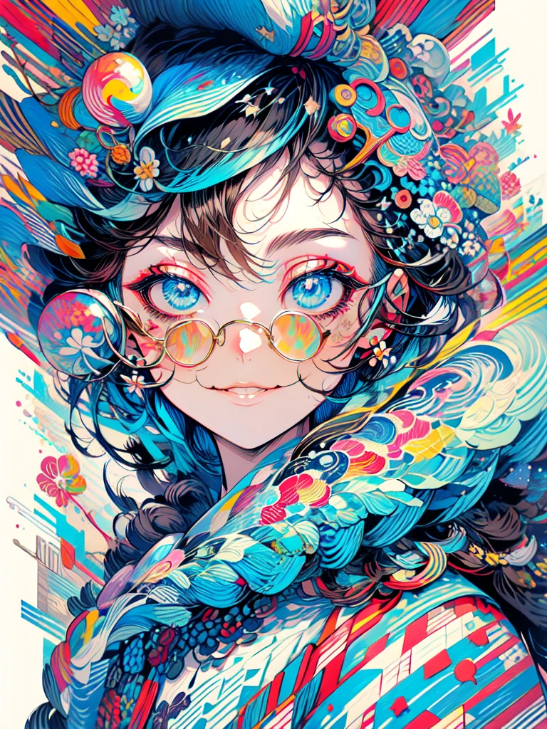 (best quality,masterpiece:1.2,intricate details:1.2),beautiful face,ukiyoe,1girl,a girl in patterned kimono,look at viewer:1.3,face tattoo:1.2,small oni horn,detailed hair,flowing brushstrokes,traditional Japanese art, vibrant colors, golden obi, delicate cherry blossoms, serene expression, traditional makeup, peaceful background, soft lighting