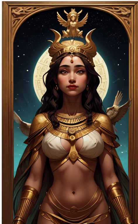 an Egyptian woman with three owls and a bird, Deusa Inanna, sumerian Deusa Inanna ishtar, Hecate goddess, a deusa Artemis sorrindo, inanna, a deusa grega afrotita, the goddess hestia, deusa da mitologia grega, pagan goddess, mitologia da deusa da terra, Hecate, hidden hieroglyph, Venus goddess Athena