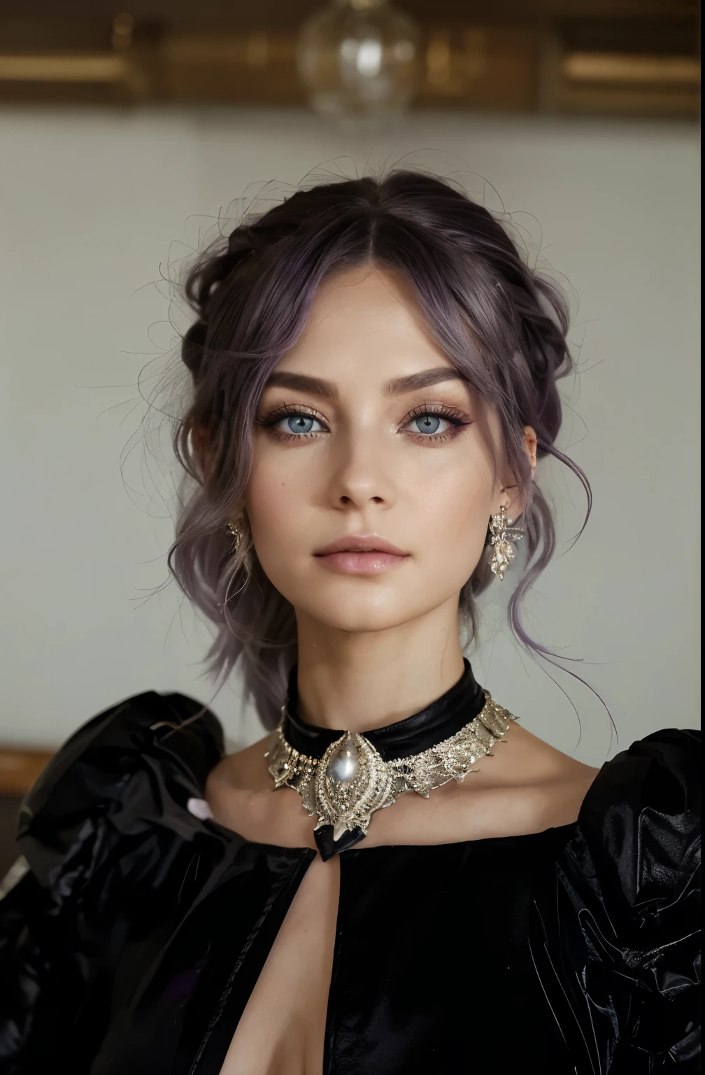 Get inspired by this woman to create a version of her as a Targaryes with light purple eyes and platinum hair