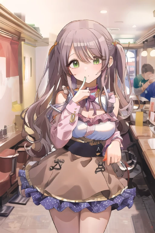 insanely detailed, absurdres, ultra-highres, ultra-detailed, best quality,
1 girl, solo, nice hands, perfect hands,
BREAK,large breasts,
dynamic pose, cowboy shot, looking at viewer,
, kawaii, perfect symmetrical face, ultra cute girl, ultra cute face, ultra detailed eyes, ultra detailed hair, ultra cute, ultra beautiful,
by Canon EOS, SIGMA Art Lens 35mm F1.4, ISO 200 Shutter Speed 2000,
in classroom,
medium breasts,
BREAK,
(silver medium hair, dark green eyes)