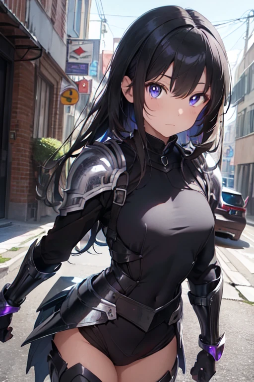 /(Alone),(a 16 year old teenager),(height 1.80),(young),(dark brunette hair color,),(eyes with brown irises and purple pupils with a divine brilliant iris),(wearing ),+,(male armor),(masterpiece,),(perfect),(beautiful armor),/((colorful)),((colorful anime)),((Anime style)),(an elegant silver and shiny armor with the right side with shiny white tone, and the left side shiny black, beautiful armor)