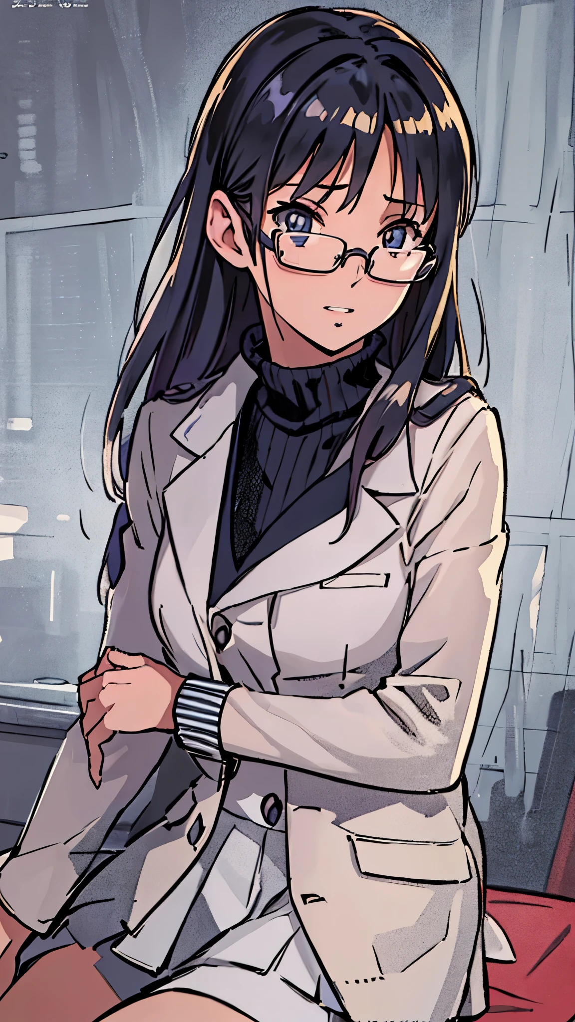 (highest quality,4K,8K,High resolution,table top:1.2), super detailed, (realistic,photorealistic,photo-realistic:1.37), ((portrait)),((Glasses Girl)),((cry,tearful)),((black hair)),((long hair)),((school-uniform)),Scarf,high socks, pumps,have a school shoulder bag,beautiful and fine eyes, beautiful detailed lips, highly detailed eyes and face, long eyelashes, realistic anime 3D style, Smooth anime CG art, Digital rendering by Makoto Shinkai, Moe anime art style, photorealistic rendering of an anime girl, Shinkai Makoto style, Cute anime girl visuals, realistic young anime girl, girl fan art, Created by Anime Artist'studio of.