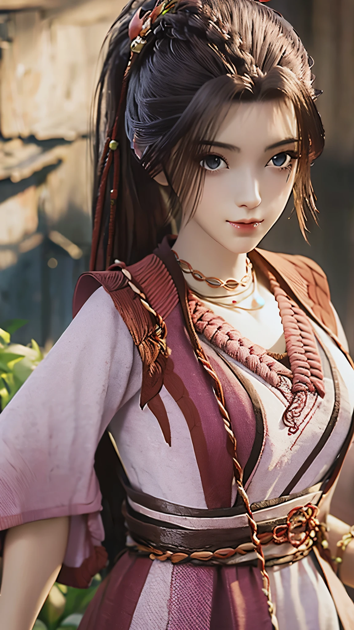 18 years old beautiful girl, big eyes, Large Breasts, tiny and cute, 8k, top quality, (Very detailed head: 1.0), (very detailed face: 1.0), (Very detailed head发: 1.0), maid uniform, Highly detailed official artwork, Anime cute art style, Clean and detailed anime art, Smile, Brown hair, Long smooth hair