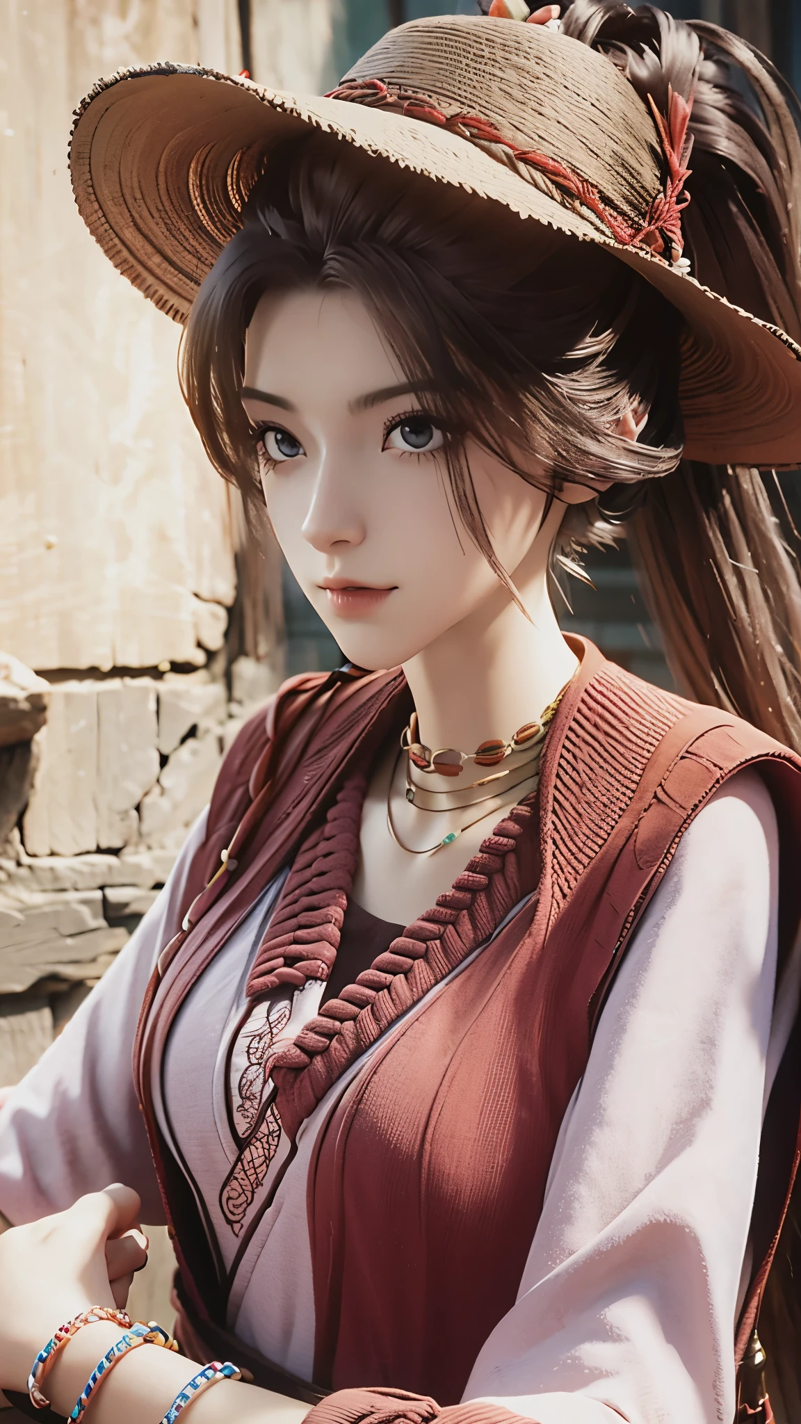 Beautiful girl in autumn park