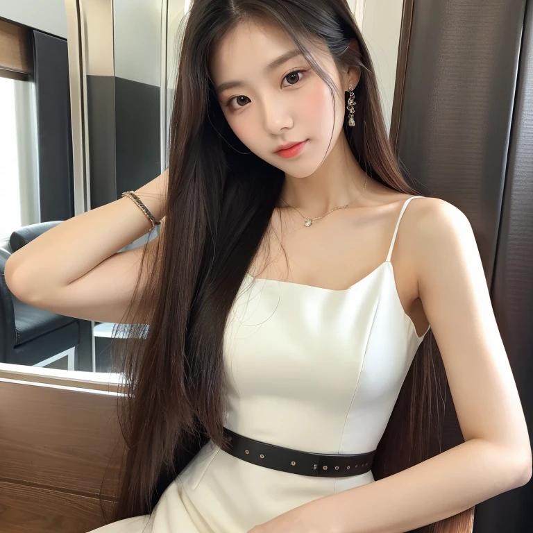 Alafed woman with long hair, Young and adorable Korean face, Young and pretty Asian face, Gorgeous Young Korean Woman, Beautiful young Korean woman, Jaeyoung Nam, 8K Selfie,Beautiful Korean Women, Long haired asian girl, Korean Girls, Choi Hong-hwa, Cute Korean Actresses,sexy slit dress,153cm,40kg,Bust 85 Waist 55 Hips 85
