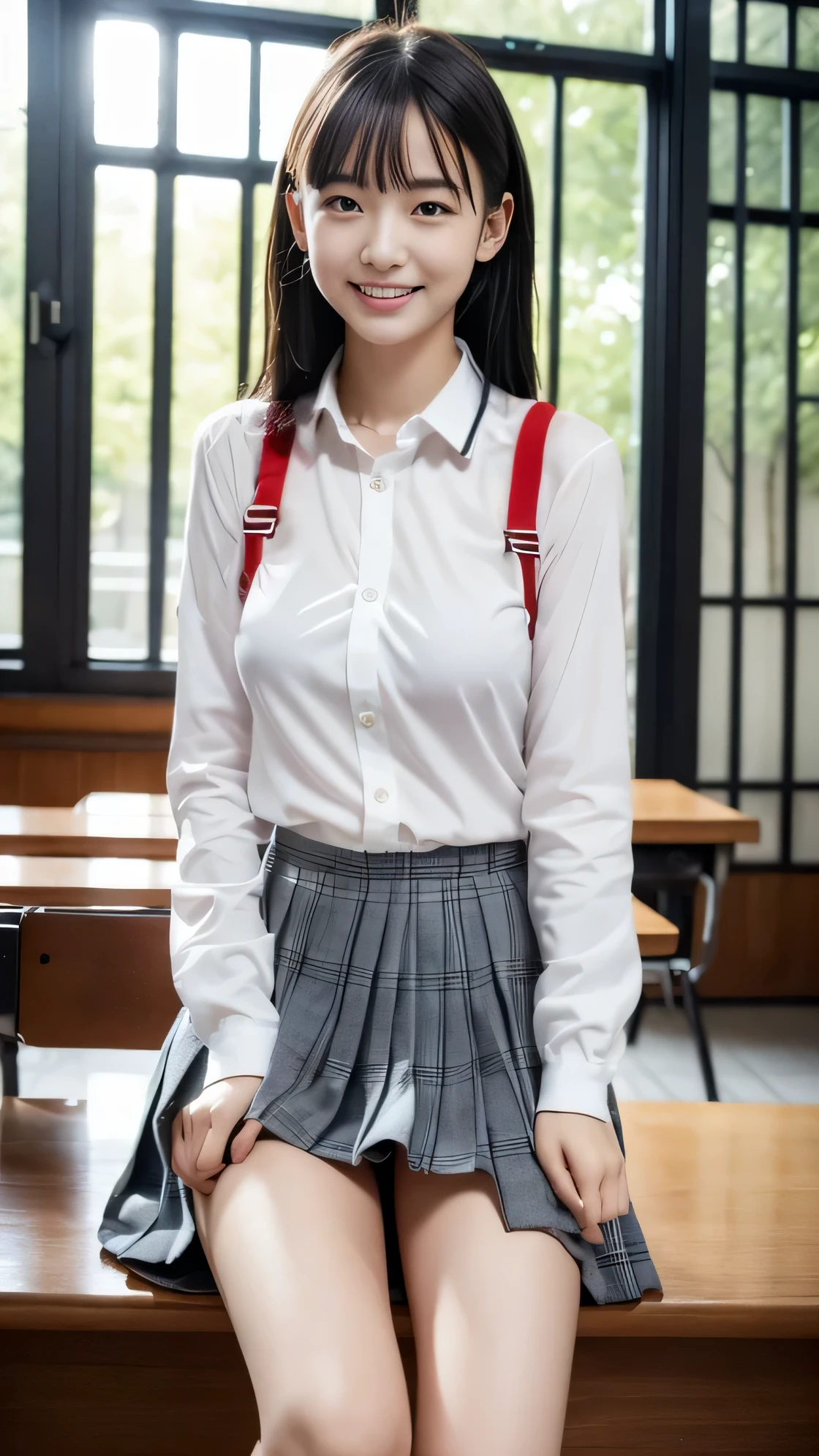 Shoulder straps or red lines、Remove excess hair