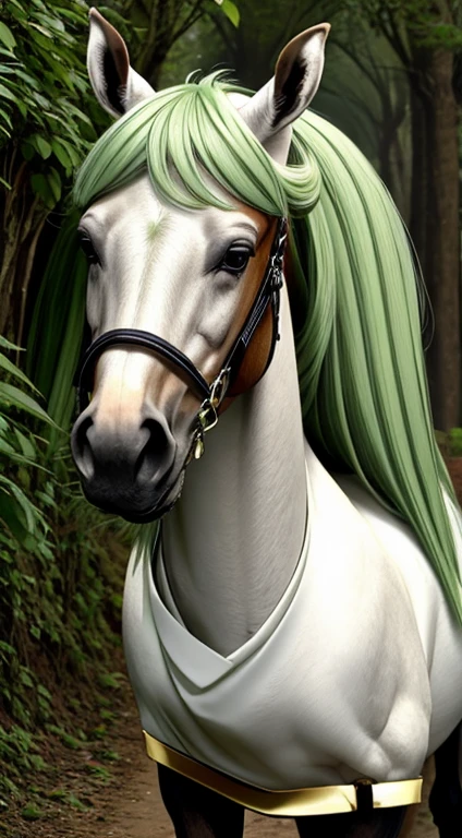 obra de arte , melhor qualidade,Nahida(Genshin impacto), 1 garota , camisa branca:1.5 ,rabo de cavalo lateral ,cabelo branco ,cabelo multicolorido, olhos verdes,roupa casual , tem , gargantilha preta, bolsa , cabelo verde,estrada congestionada , vida urbana