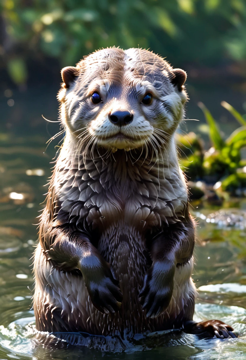 High-resolution images,masterpiece,best quality,An Otter