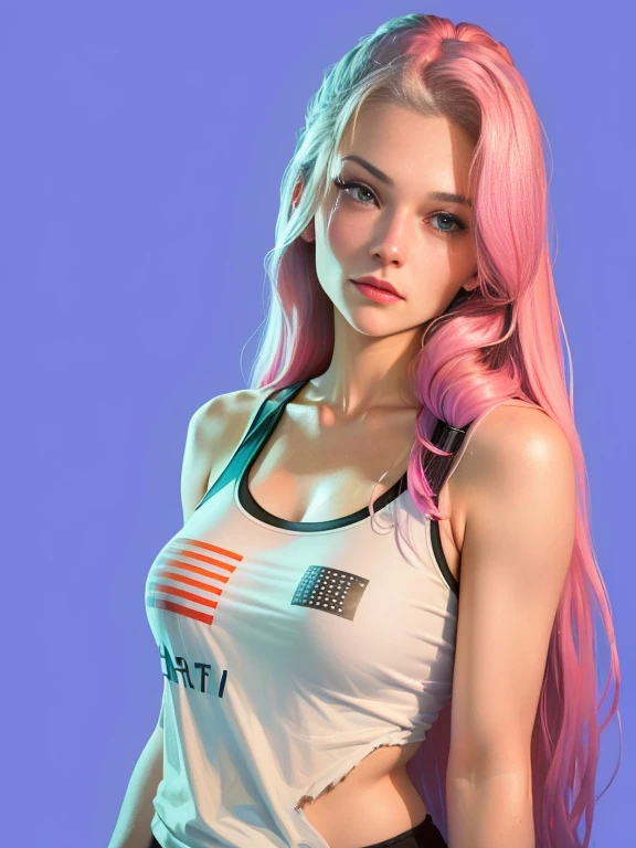 Close-up of a woman with long hair and a tank top, laura palmer,, From the Twin Peaks scene, Inspired by Ruth Deckard,( Art Fitzpatrick ), From Hotline Miami,