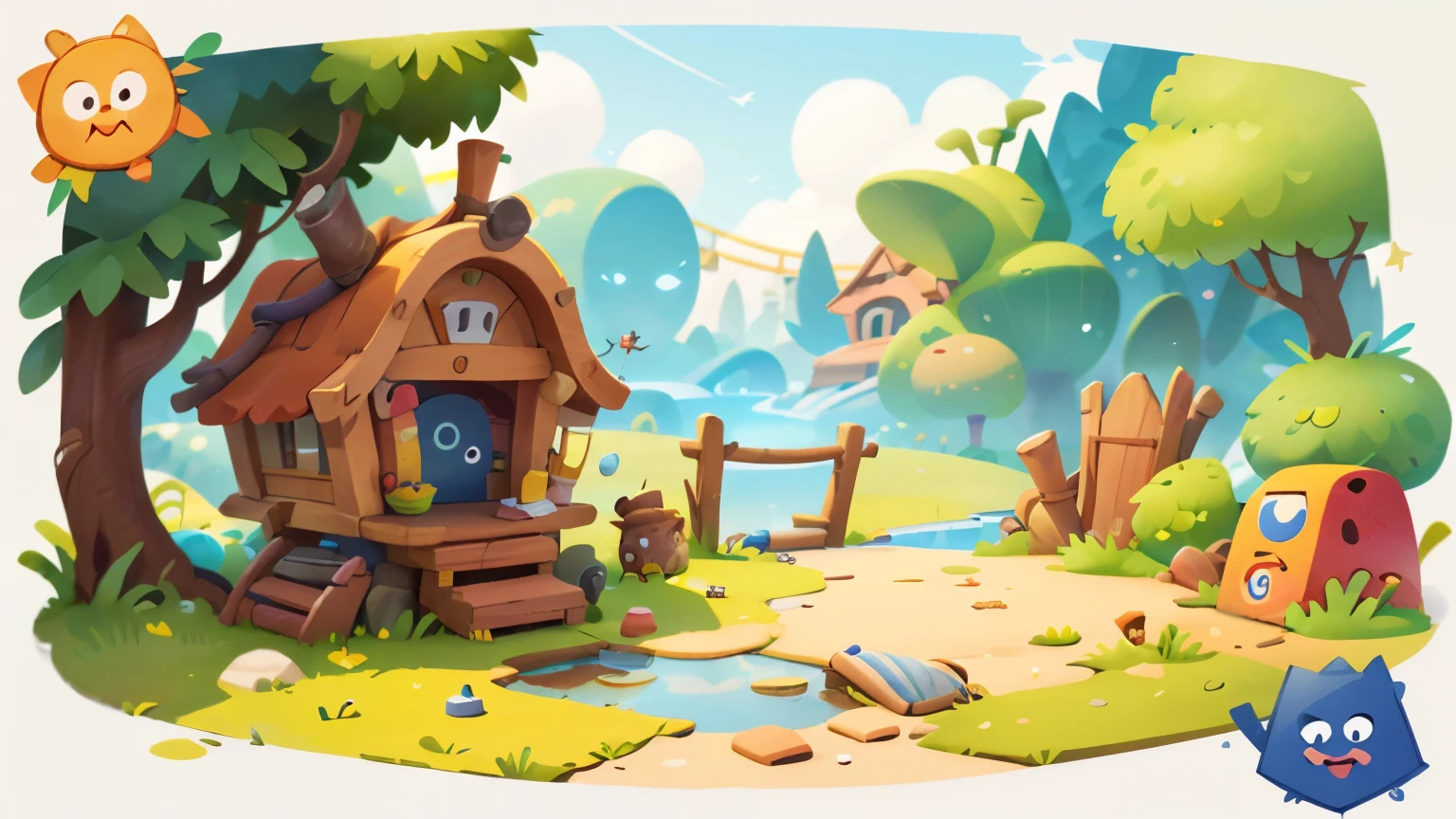 masterpiece，best quality，Cartoon,Game card drawing activity background