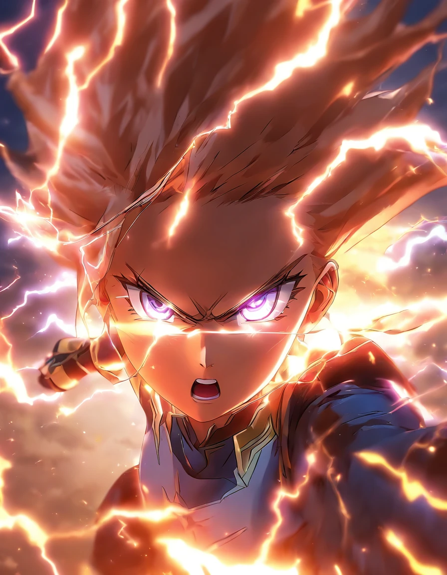 Lightning ball explosion　Glasses　woman