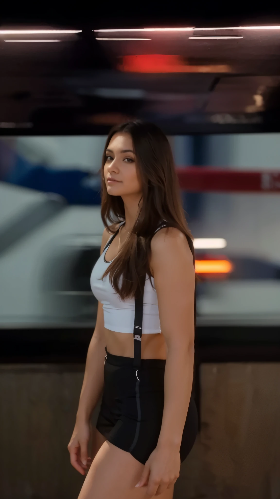 Uma mulher, extremamente realista, muito lindas saia curta, saia preta, blusa branca, Fitness, bunda grande, pernas grossas 