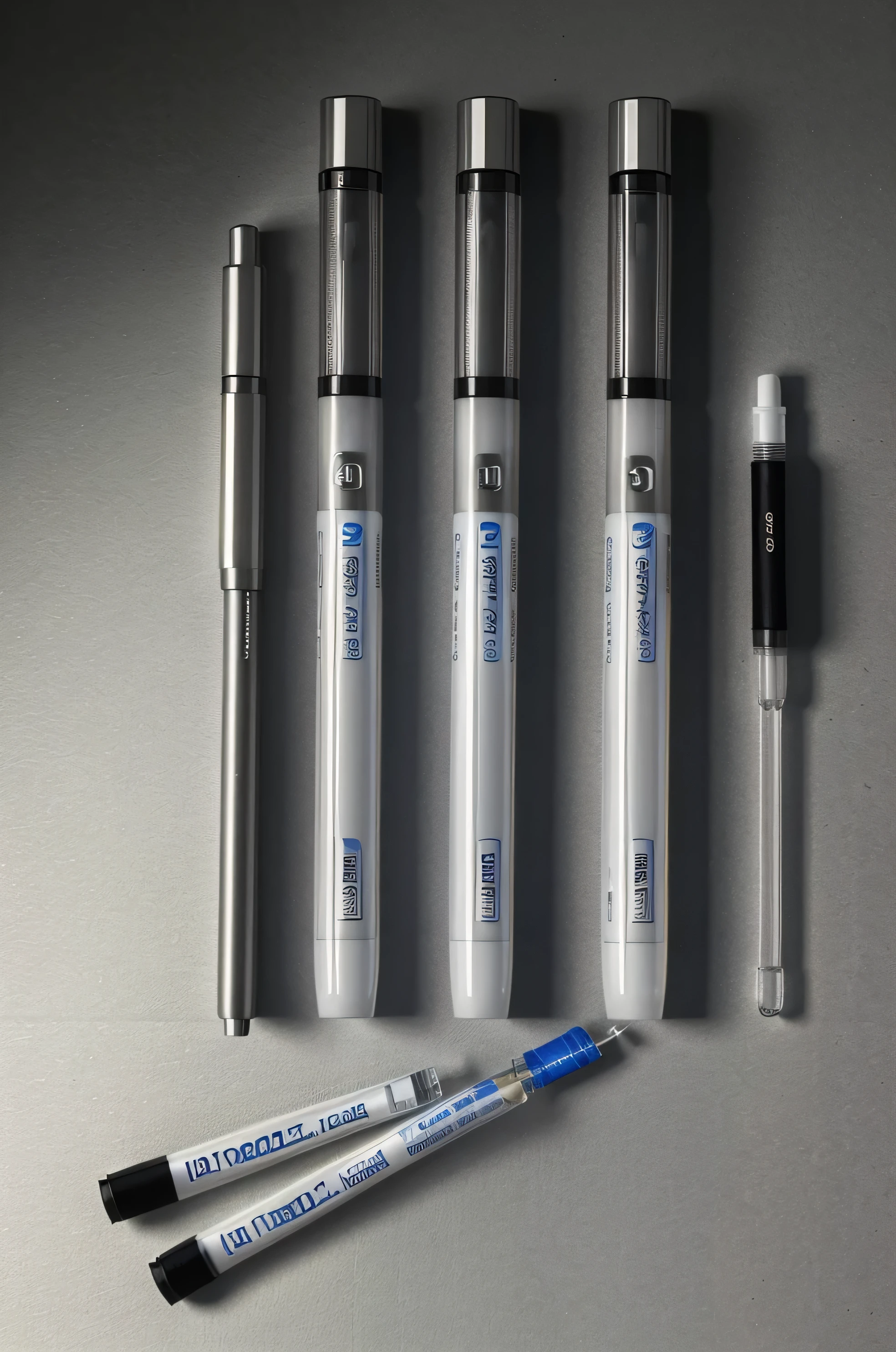 Draw 2 or more insulin syringes and mark the following Doses (0,5ml . 0,05ml . 0,2ml . 0,7ml . 0,25ml . 0,07ml . 1ml) 