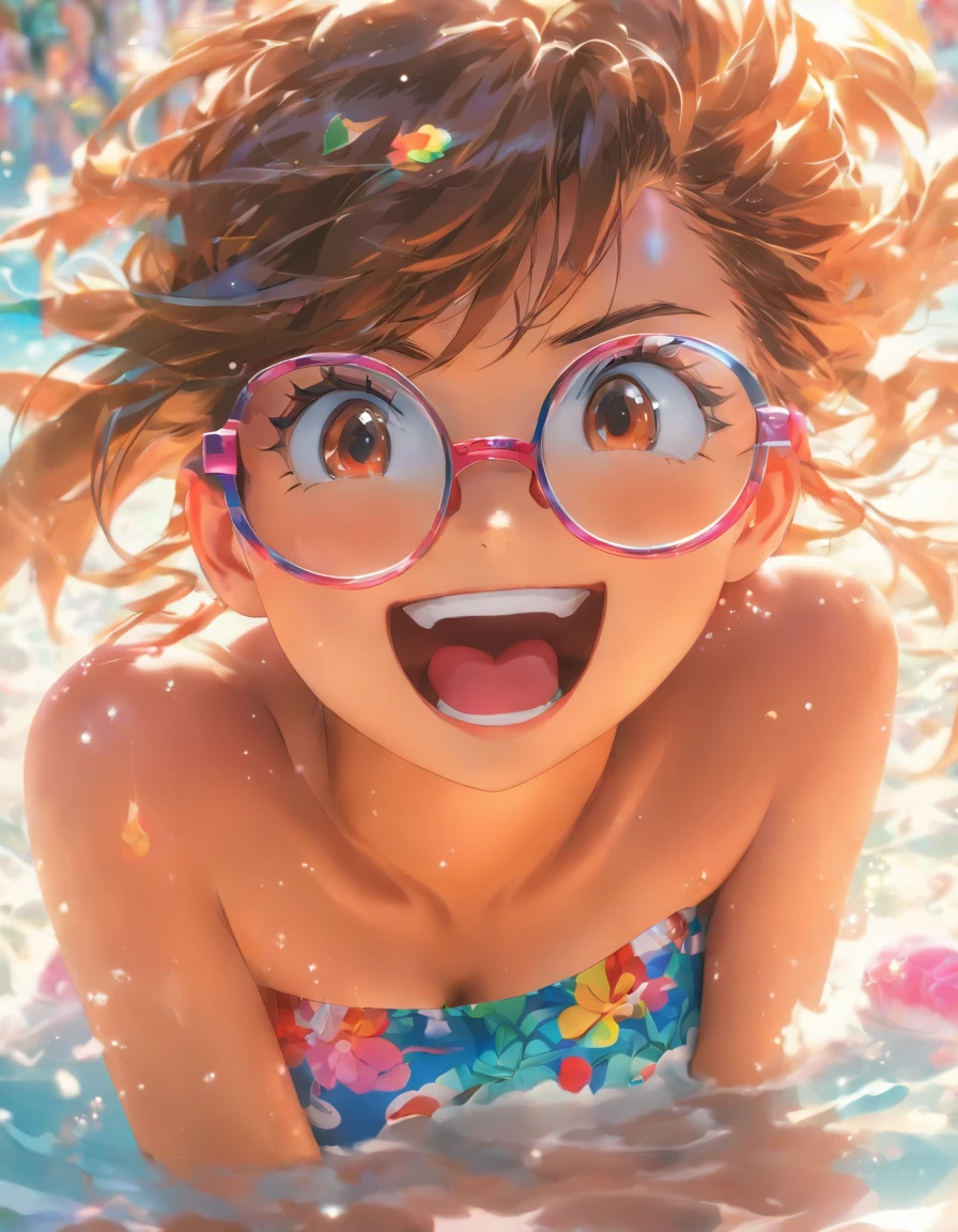 Bath top　woman　Glasses　Swimwear