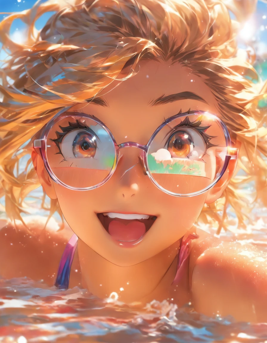 Bath top　woman　Glasses　Swimwear