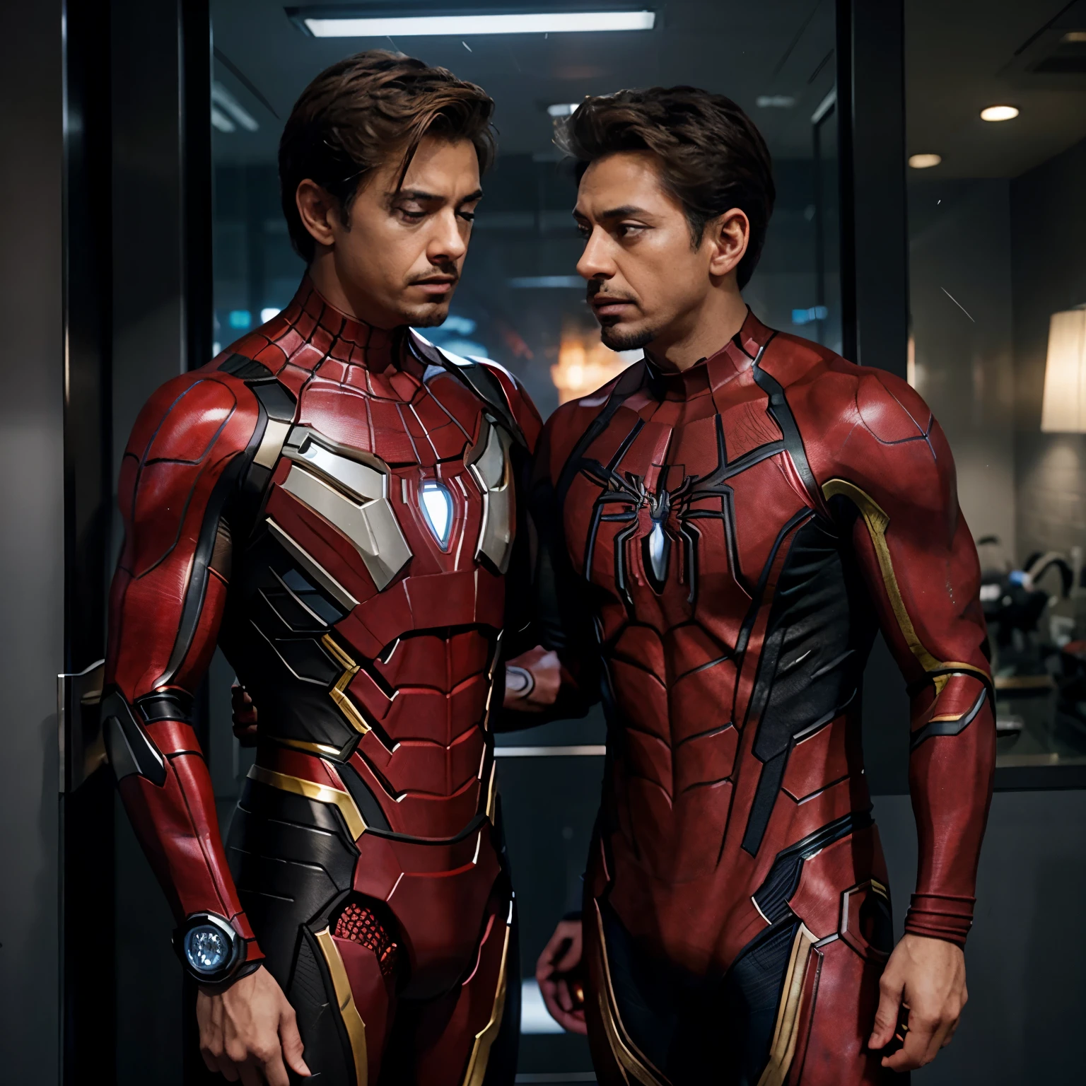 It combines Spider-Man and Iron Man 