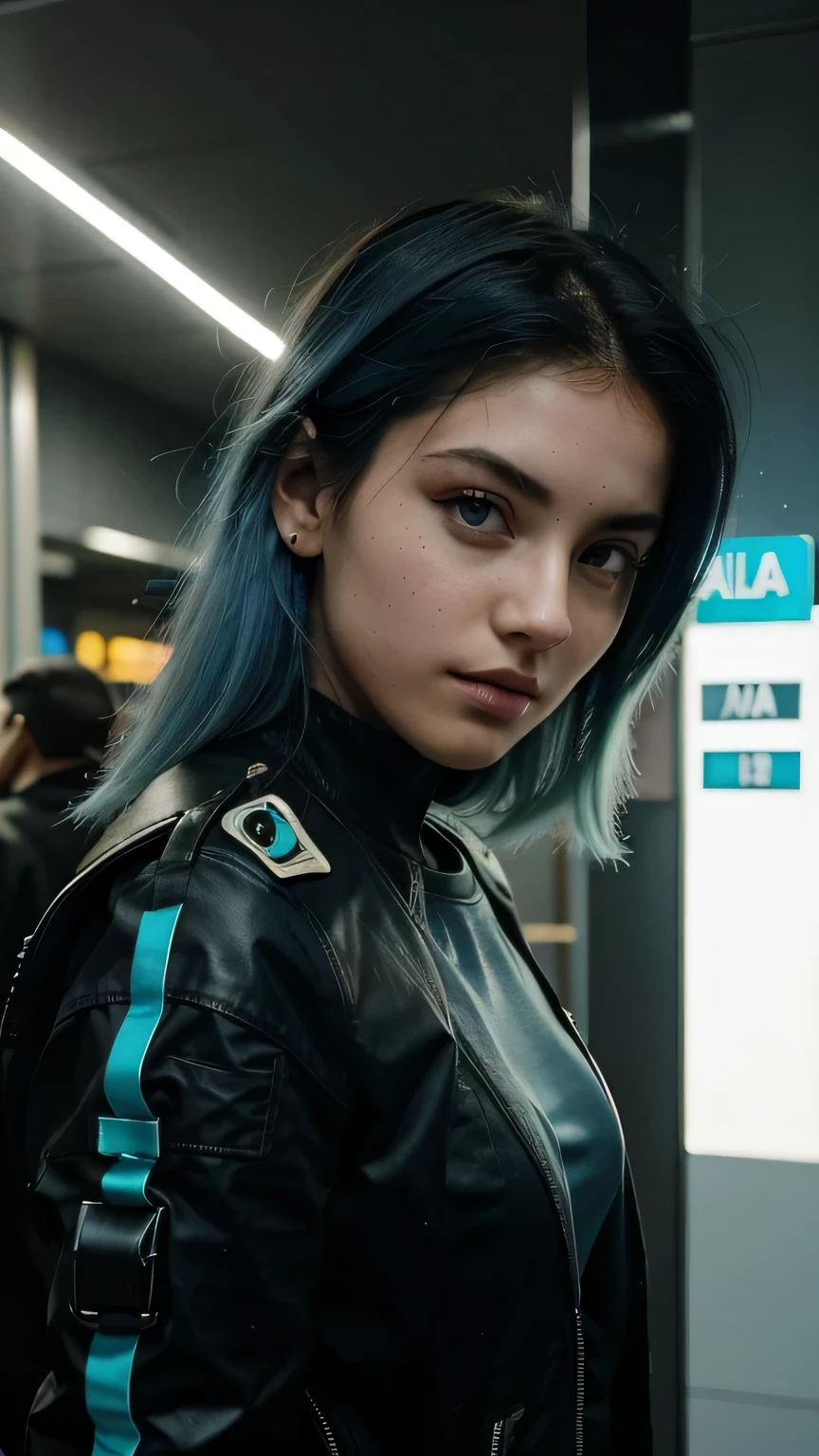 Garota cyberpunk, 18 anos, australiana, bonita, ultra realista, cabelo azul, em frente a um banco com muito dinheiro em volta,
Luzes naturais realistas. She is standing, em cima de um montante de dinheiro