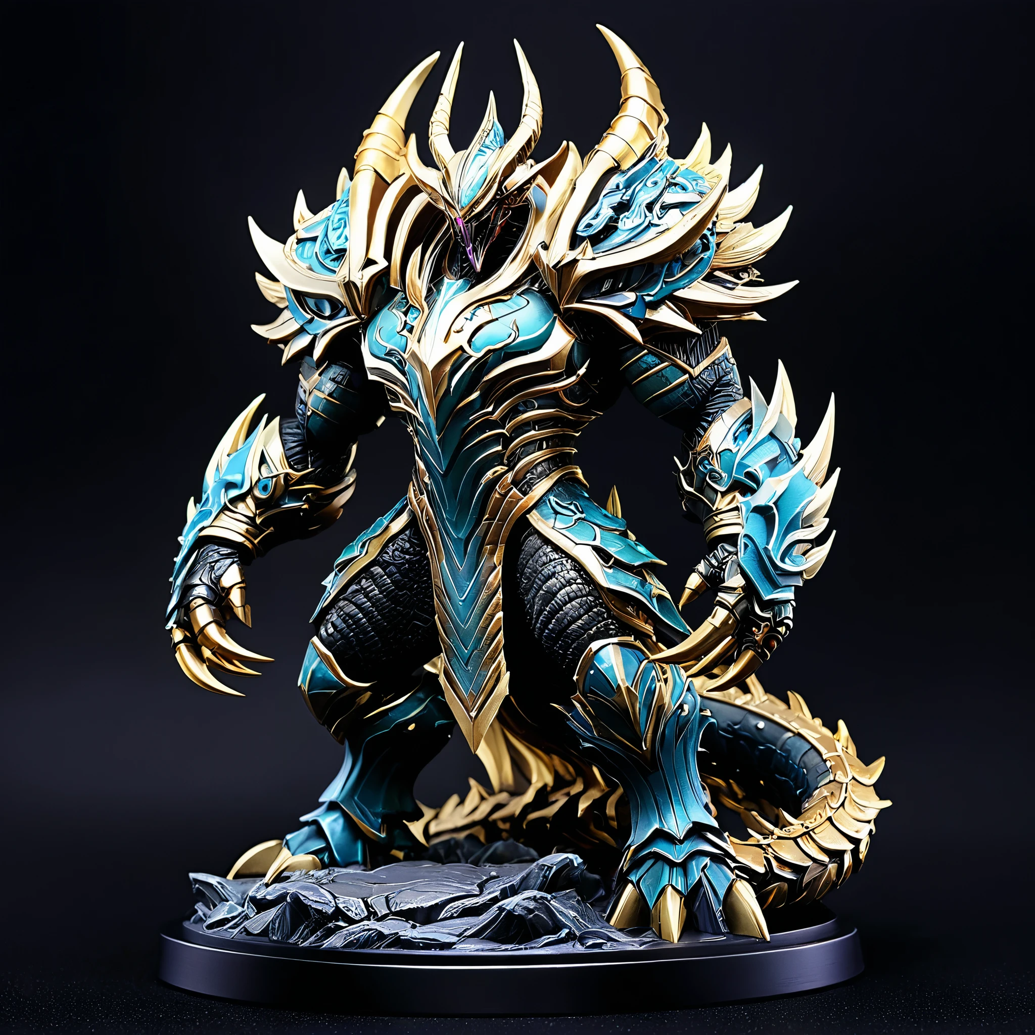 epic concept anime figurine of concept video game bosses, highly complex detailed and intricate designs, figurine is professionally painted in various color schemes, painted