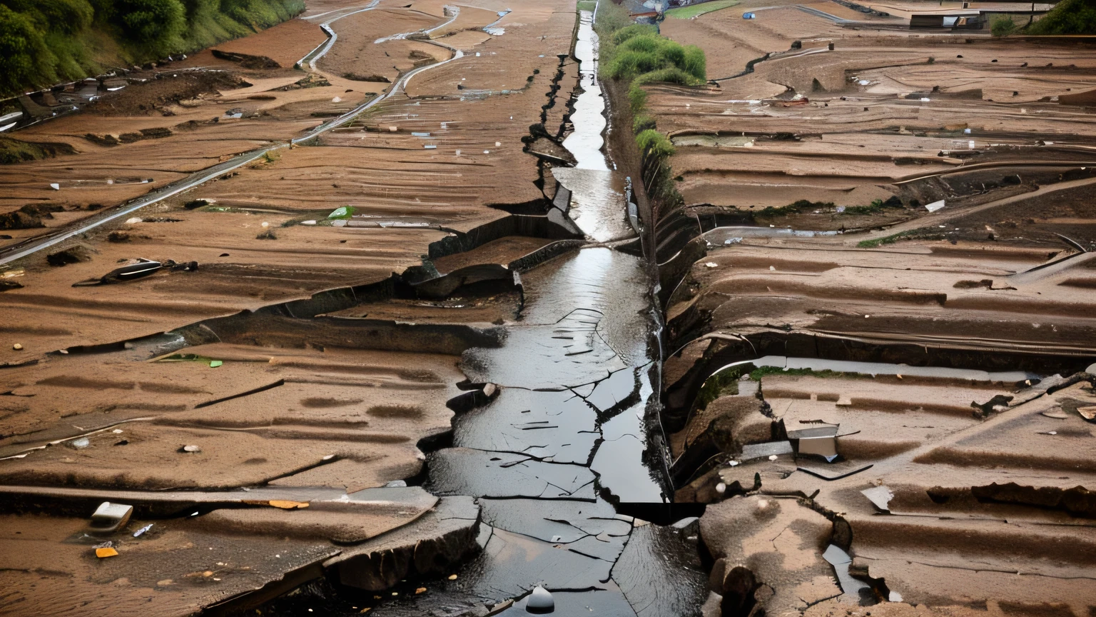 Landslides and infiltrations cause cracks in the city of Gramado in Rio Grande do Sul