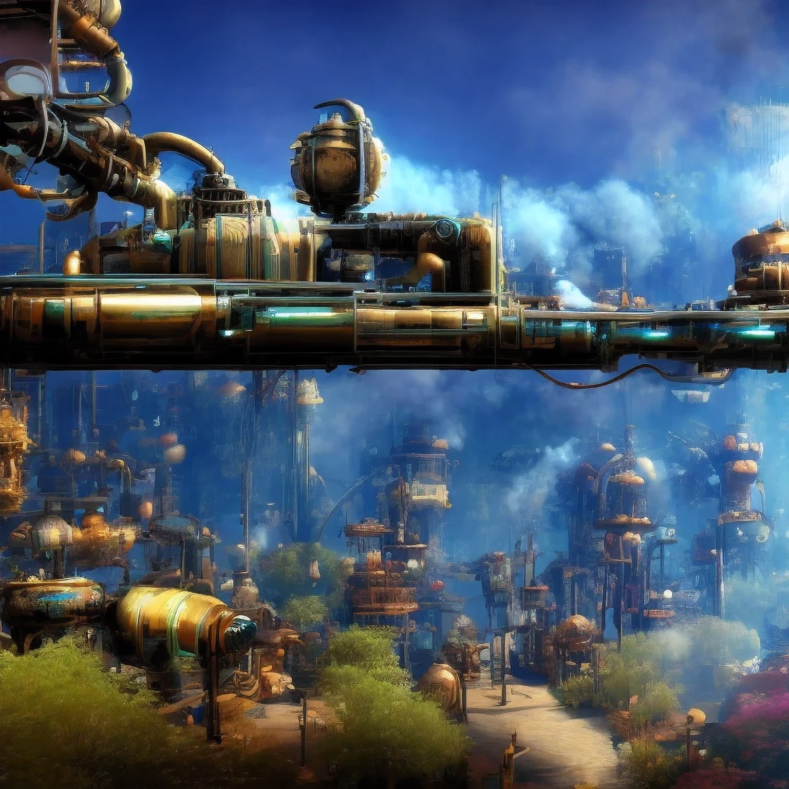An otter (((steam punk))) otters3 D rendering digital art, (underwater world home) fantasy style, 8 k solar punk wallpaper,Close-up of a robot with a light on its head, cyber steampunk 8 k 3 d, 3 d render Bepple,otters. Unreal Engine 5, Bepple. Octane Rendering, 3d rendering digital art, (one) Fantasy style, 4k solar punk wallpaperone